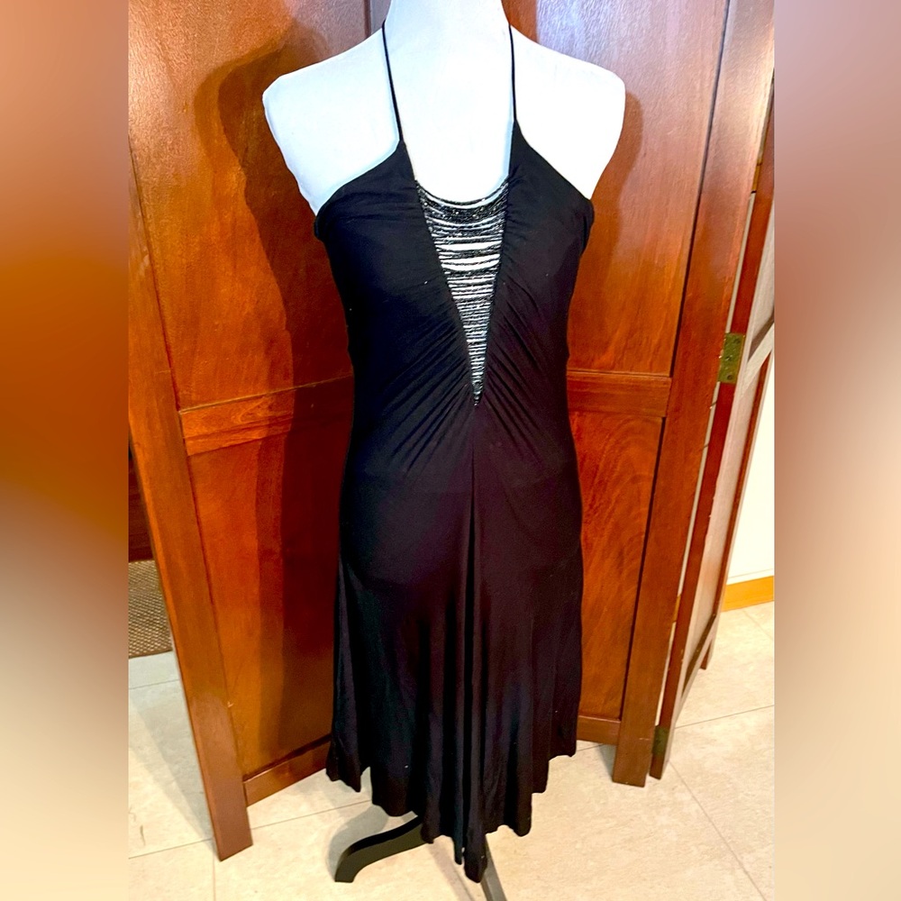 Akiko Silky Black Dress Small